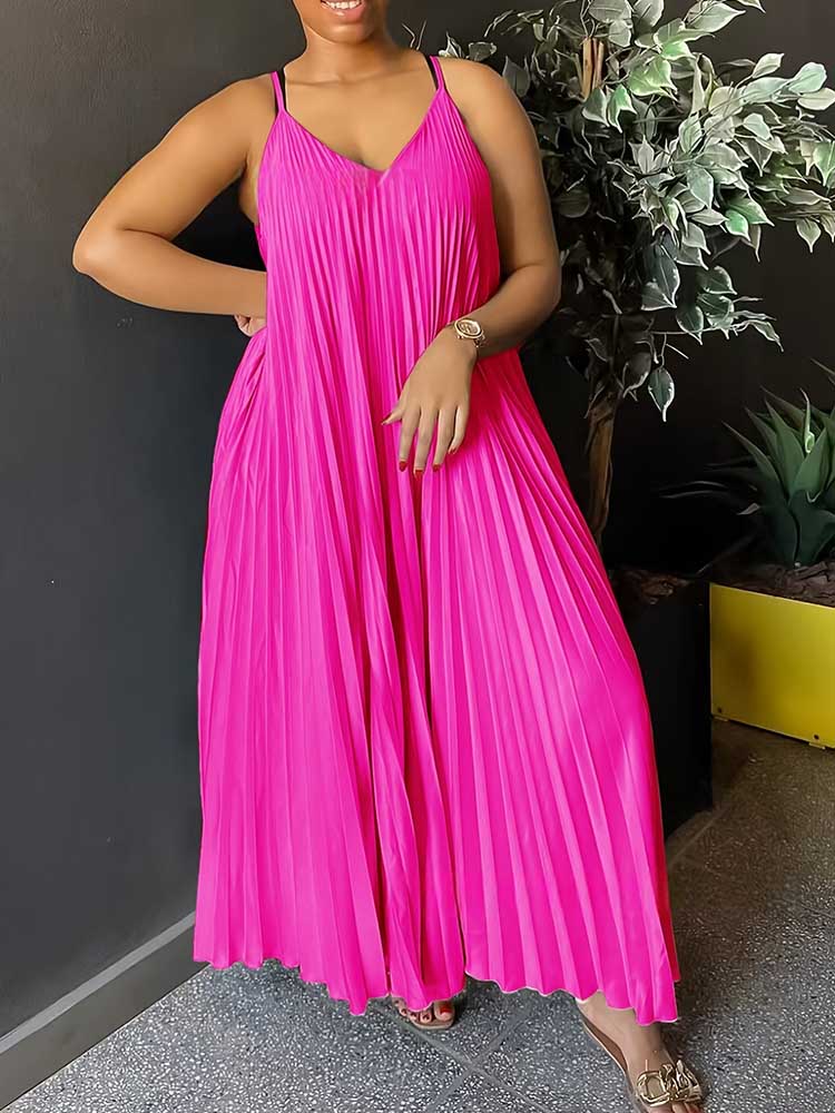 Summer Clothing For Older Women - فستان نسائي صيفي بدون أكمام بحزام