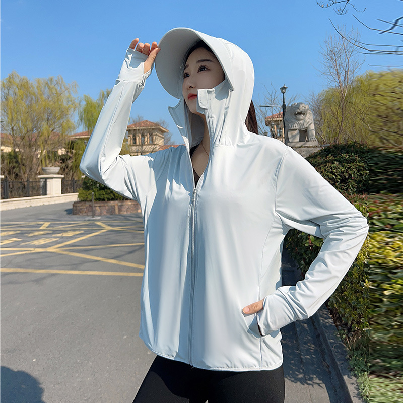 Summer Clothing For Older Women - جاكيت نسائي صيفي بقلنسوة للحماية من