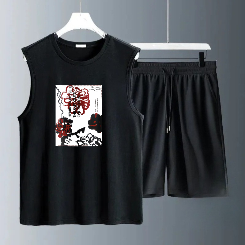 Summer Clothing Men - طقم تيشيرتات رجالية بدون أكمام صيف