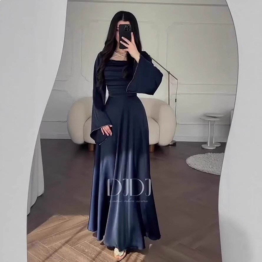 Summer Clothing For Older Women - فستان أنيق بأكمام طويلة بتصميم كلاسيكي،