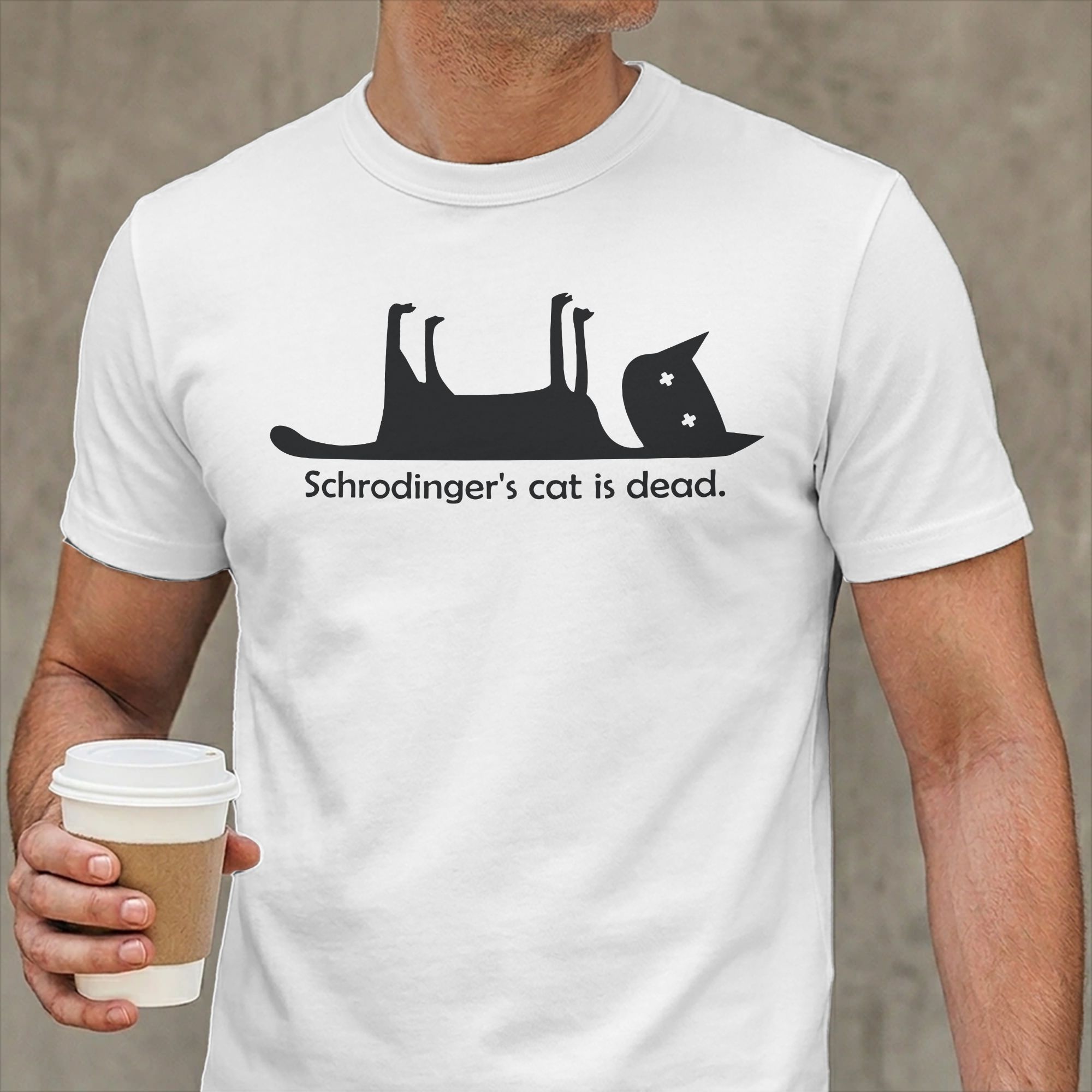 تي شيرت Schrodinger's Cat is D - مراجعة Summer Clothing Ideas Men وسعره