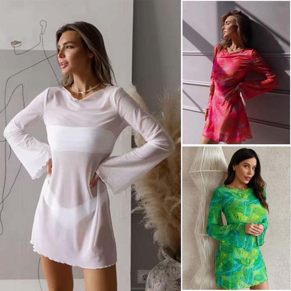 فستان صيفي شفاف من الشبك لتغطي - مراجعة Swim Cover Up Mesh وسعره