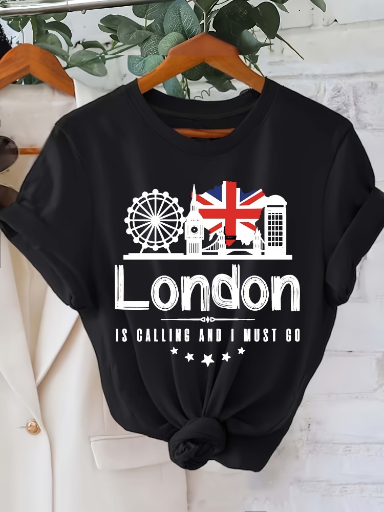 تي شيرت نسائي بطبعة حروف لندن، - مراجعة Summer Clothing London وسعره