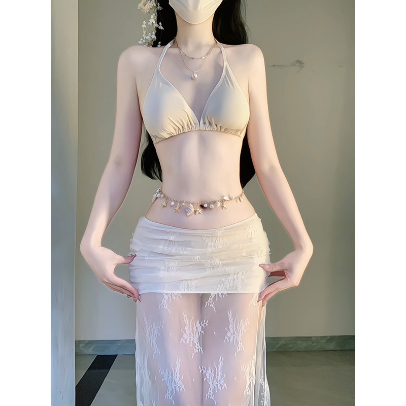 طقم بيكيني أنيق من 4 قطع بتصمي - مراجعة Swim Cover Up Mesh وسعره