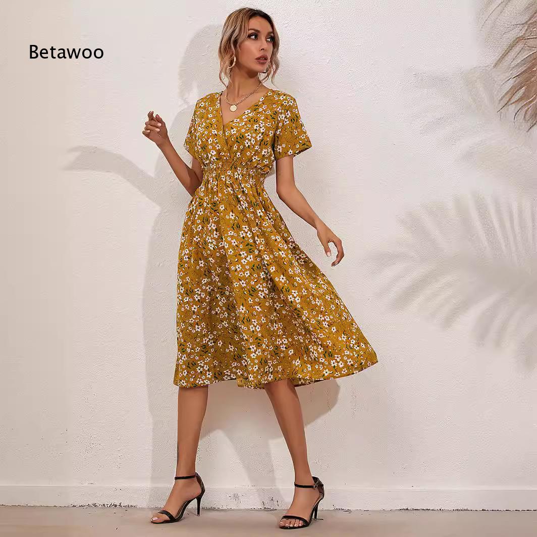 فستان صيفي ميدي بنقشة زهور صغي - مراجعة Sundress Midi Floral وسعره