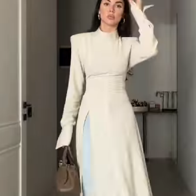 فستان نسائي أنيق طويل الأكمام  - مراجعة Summer Clothing For Older Women وسعره