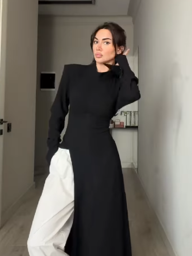 فستان نسائي أنيق طويل الأكمام  - مراجعة Summer Clothing For Older Women وسعره