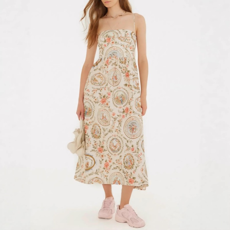 فستان نسائي كاجوال بطبعة زهور  - مراجعة Sundress Midi Floral وسعره