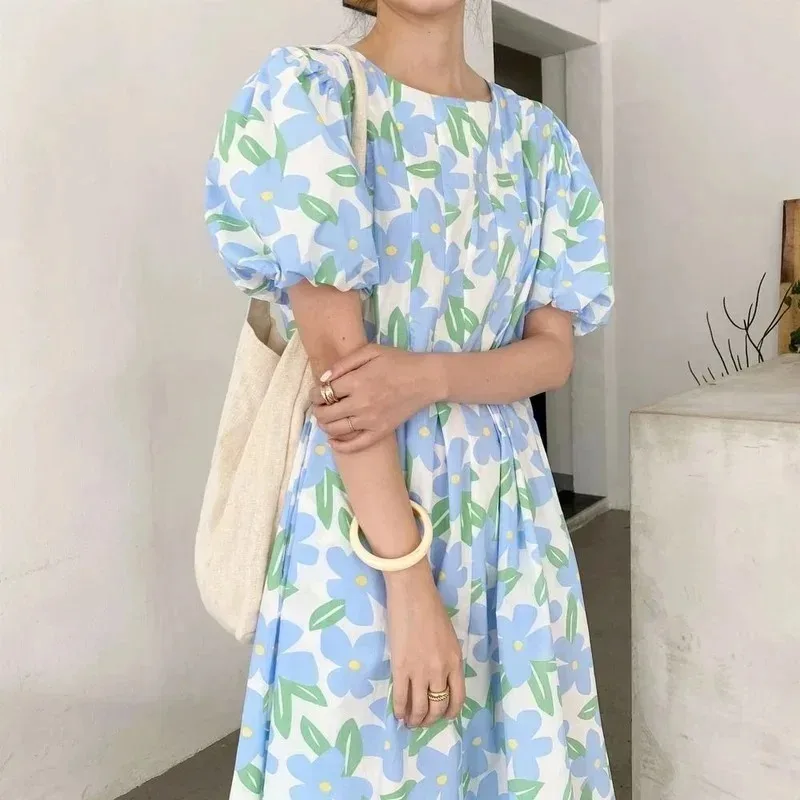فساتين صيفية طويلة بياقة دائري - مراجعة Sundress Midi Floral وسعره