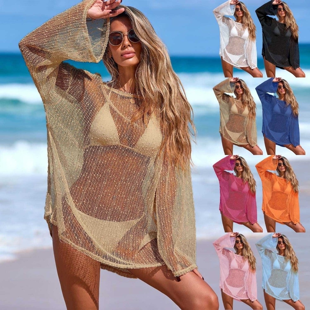 فستان شاطئ شفاف للنساء من قماش - مراجعة Swim Cover Up Mesh وسعره